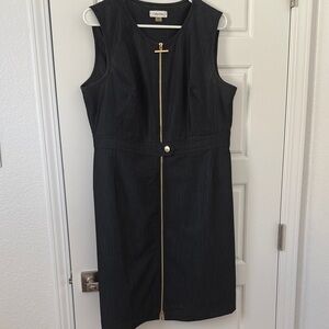 Calvin Klein Dark Denim look sleeveless dress